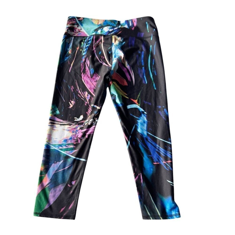 Fabletics Woman's Sz M Mid-Rise Cosmic Lights PowerHold Capri Leggings - Picture 2 of 6